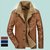 皮夹克冬季男士外套新款加绒棉衣加厚皮衣K8819(咖啡色 4XL)第2张高清大图