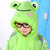 学生儿童雨衣 带书包位男女宝宝防水加厚雨披小孩卡通图案雨披充气帽檐229(绿色青蛙)(XL(身高130cm-140)第3张高清大图
