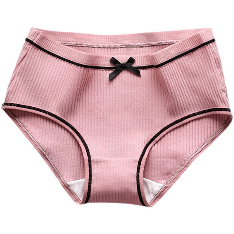 suntek日系棉质内裤女透气甜美少女学生裤中腰女士三角裤女士内衣m