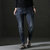 新款牛仔长裤青年男士韩版潮流帅气男裤休闲直筒裤PG6508(蓝色 40)第3张高清大图