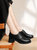 真皮单鞋女头层牛皮软皮中跟春季2022年新款工作鞋粗跟职业小皮鞋(36 米色/5775（跟高4.5cm）)第5张高清大图
