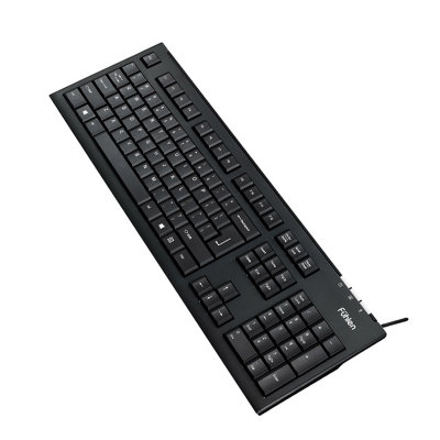 富勒（Fuhlen） L400 有线静音键盘 （黑色）