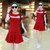 莉菲姿 夏季新款时尚修身两件套T恤卫衣休闲运动套装女(酒红色 XXXL)第4张高清大图