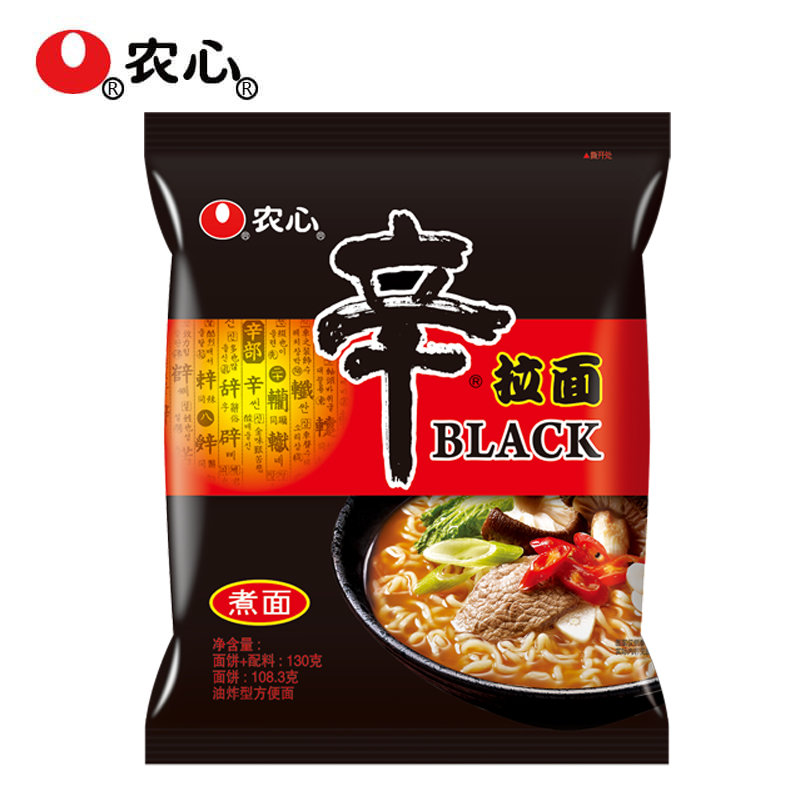 农心black面一鱿未尽天妇罗碗面组合装