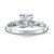 CRD克徕帝珠宝 宠爱 方形戒托四爪钻戒 求婚结婚钻石戒指 G0697C第3张高清大图