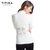 TITIKA瑜伽服外套时尚修身运动夹克长袖户外跑步健身瑜珈上衣(白色 XL)第2张高清大图