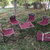 易路达双色折叠桌椅5件套YLD-TZS06(酒红咖啡拼色)第2张高清大图