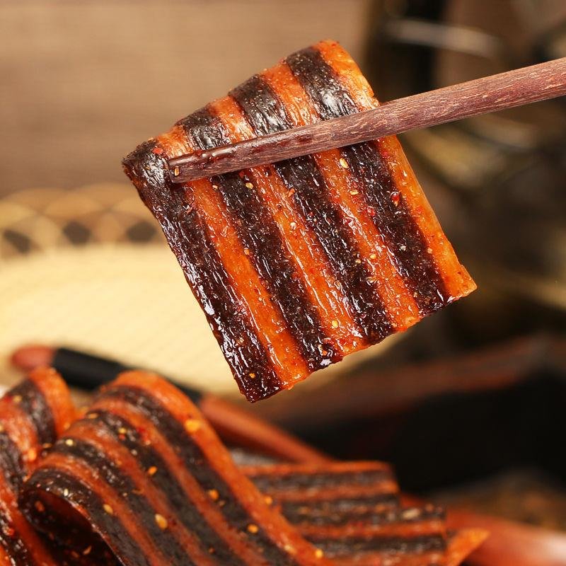 斑马肉辣条牛筋辣条儿时怀旧辣片棒面筋麻辣怀旧豆筋零食包装默认