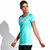 美国HOTSUIT女士夏季户外跑步上衣健身运动短袖t恤圆领修身6694004(薄荷绿 L)第3张高清大图