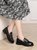 真皮乐福鞋女士黑色小皮鞋2022年春季新款低跟软底久站不累工作鞋(36 黑色/5715(跟高3cm))第5张高清大图