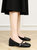 真皮小皮鞋女黑色职业工作鞋软皮久站不累脚2022年春款低跟上班鞋(39 米色/5598(跟高2.5cm))第9张高清大图