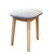 白蜡木梳妆凳现代简约卧室化妆凳原木软包椅化妆台小凳子(原木色 蓝色面)第5张高清大图