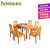 【新款发布】豪迈家具 板木功能折叠木餐桌+全实木餐椅组合E-N005-Z1(黄橡色 单独餐桌)第4张高清大图