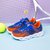 abckids男女童鞋 2018新款网布鞋运动鞋防滑耐磨中小童跑步鞋(35 宝蓝/阳光橙)第3张高清大图