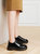 英伦风小皮鞋女黑色春款2022新款鞋子春季百搭马丁鞋厚底漆皮单鞋(38 米色/5634(跟高4.5cm))第9张高清大图