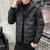 龙中龙 棉衣男冬季外套2020新款潮牌韩版棉服棉袄男(黑色 L)第2张高清大图