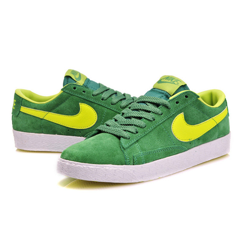 耐克文化板鞋nikeblazer开拓者学生季运动鞋休闲鞋低帮男女鞋军绿色40