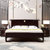 皮耐迪 现代简约新中式实木床1.5米1.8米主卧双人婚床小户型(床+床头柜*2)第3张高清大图