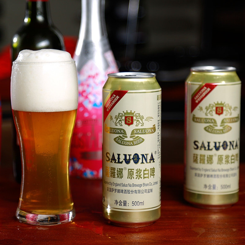 萨罗娜白啤酒整箱12罐啤酒500ml12听啤酒口感醇厚浓郁经典小麦500ml12