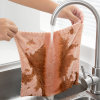 居家家抹布厨房家用清洁布吸水加厚加大不掉毛不沾油的家务洗碗巾(混色5条装 默认版本)