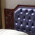 丰圆藤木 新中式橡胶木床1.8m现代简约软包靠背双人婚床主卧室成人家具经济型(1.8*2米紫檀色 床+床垫+床头柜*2)第3张高清大图