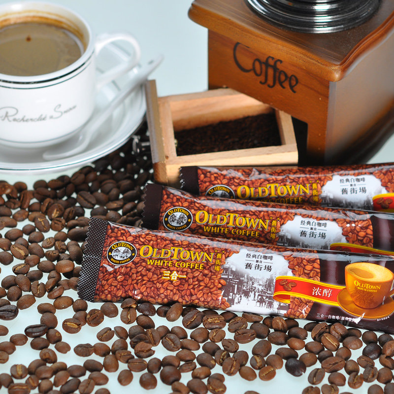 马来西亚进口oldtown旧街场浓醇白咖啡525g