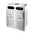 南方旗下 和畅GPX-98户外垃圾桶分类环保垃圾桶室外垃圾箱小区垃圾筒公用可回收果皮桶(不锈钢)第3张高清大图