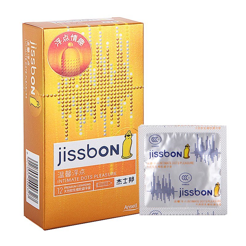 杰士邦温馨浮点避孕套(12只)