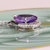 梦克拉 S925银紫水晶爱心心形吊坠 此心(白色（请修改） 女款)第4张高清大图