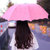 乾越遇水开花雨伞防晒黑胶防紫外线晴雨两用三折叠太阳伞女士遮阳伞(天蓝色)第3张高清大图