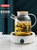 日式玻璃冷水壶家用耐高温水果茶壶水杯套装大容量泡茶凉水壶夏季(1.8L单壶+4杯【竹包钢盖】)第2张高清大图