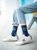 韩国东大门kikiyasocks复古植绒波点日系中筒女袜子秋季新款哈娜(大波点/深蓝色 均码)第3张高清大图
