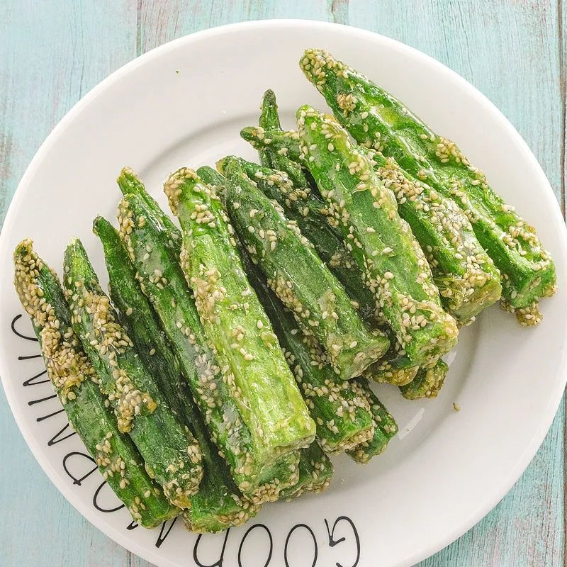 秋葵干即食蔬菜脆 袋装纯脱水脆片即食小零食拔丝秋葵(30根送10根共40