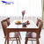 天米 TIMI 北欧白橡实木餐桌椅 简美胡桃色1.2米1.4米餐厅家具 长方形一桌四椅(胡桃色 1.2米单张桌子)第4张高清大图