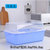 臻酷 欧式厨房家用餐具碗碟架 大号塑料沥水收纳碗柜(蓝色)第2张高清大图