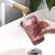 北欧简约漱口杯透明塑料牙刷杯 家用情侣刷牙杯子儿童牙缸(粉色方形)第2张高清大图