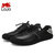 LOJO 男士休闲鞋新款男鞋系带透气皮鞋运动板鞋子男(F16733黑色 44)第5张高清大图