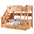 实木儿童上下床多功能组合两层双人床上下铺木床双层高低子母床(1350mm*1900mm 双层床+梯柜+书架)第5张高清大图