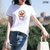 伊绒腾卡通机器猫白色印花纯棉T恤男女同款(白色 S)第4张高清大图
