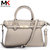莫尔克（MERKEL）新款欧美时尚女包头层牛皮铂金包手提斜挎包包杀手包(灰色)第5张高清大图