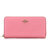 COACH 蔻驰 52372 女士经典纯色拉链长款钱包(粉红色)第3张高清大图