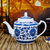 茶壶水壶油壶中国风老式怀旧青花釉下彩景德镇陶瓷茶壶凉水壶(梧桐)第2张高清大图