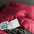 南极人60支长绒棉素色四件套纯棉被套床单床上用品四件套 浪漫红-胭脂(浪漫红)第3张高清大图