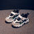 儿童运动鞋男童透气网布拼色波浪运动鞋中大童女童运动休闲鞋(26 黑白)第6张高清大图