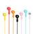 睿量REMAX RM-505糖果色耳机 入耳式带麦线控音乐耳机耳塞 重低音耳机(粉色)第2张高清大图