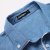 Genanx格男仕 秋装新款时尚休闲白波点蓝色长袖衬衫 D080(XXL)第3张高清大图