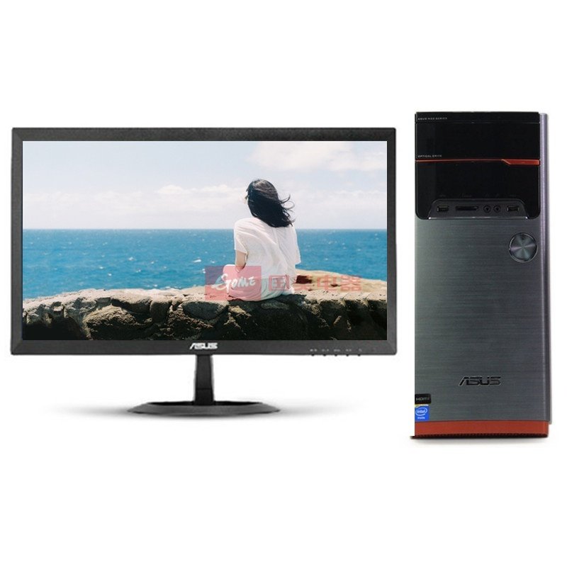 华硕asusm32alg1052a3台式机电脑双核1017u2g内存500g硬盘win8236英寸