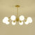 古娜北欧客厅吊灯 现代简约 轻奢大气家用个性led全铜卧室餐厅灯3606款(全铜本色+玻璃 8+4头)第3张高清大图