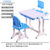 缘诺亿 跨境出口儿童学习桌书桌可升降小孩桌子多功能写字桌椅组合套装(T8粉桌椅阅读架)第3张高清大图