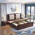 吉木多 红橡木现代新中式实木床1.8米双人大床主卧软靠背包高箱储物轻奢婚床(1.8*2米 单床)第2张高清大图